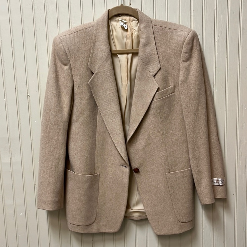ACTWU Camel Hair/Wool Women Blazer Vintage SZ 8